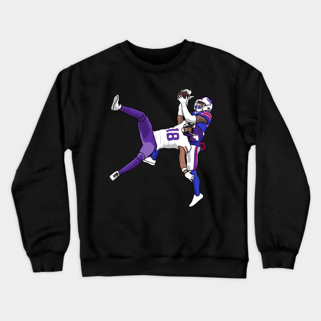 One handed receiver Crewneck Sweatshirt by Seeyaseiya